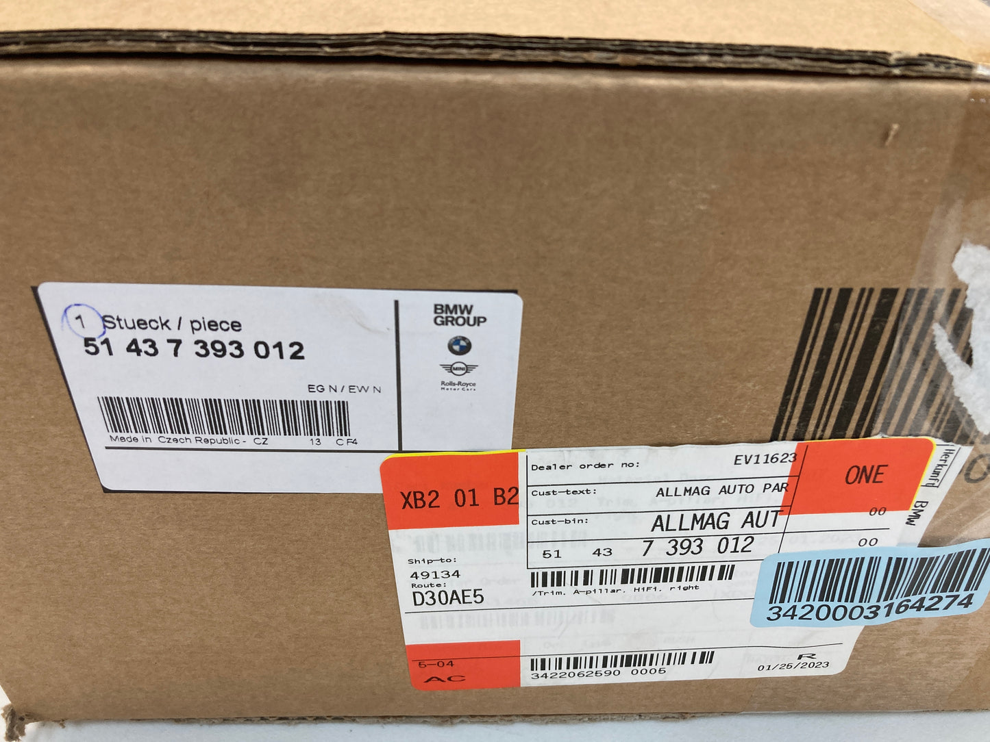 Mini Cooper Convertible Interior A Pillar Trim Hifi Pair New OEM 16-22 F57