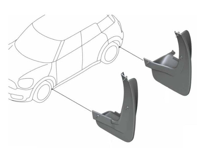 Mini Countryman Front and Rear Mud Flap Set NEW OEM 17-23 F60