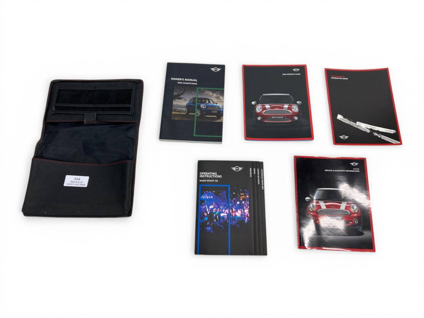 2011 Mini Cooper Owner's Manual/Technical Literature & Case 01402607549 R60 534
