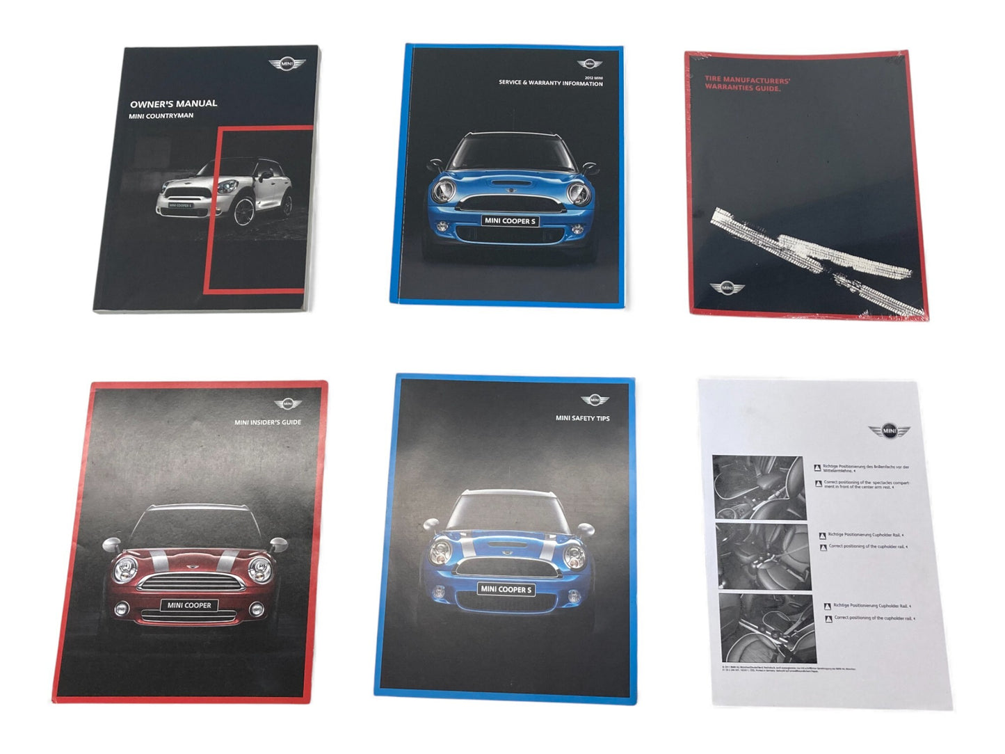 2012 Mini Cooper Owner's Manual and Technical Literature & Case R60 R61 522