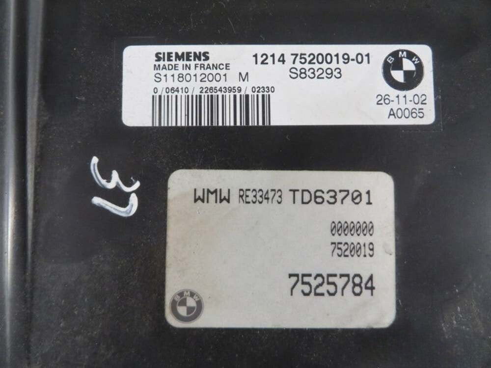 Mini Cooper Basic Control Unit DME 12147520019 02-08 R50 R52 R53