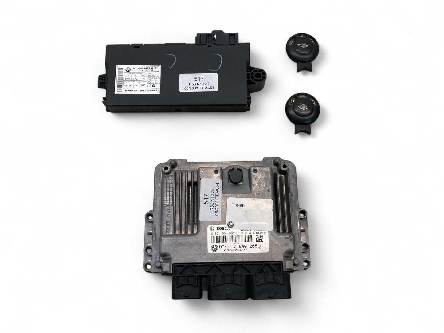 Mini Cooper Base DME Set N12  Auto w/o Comfort Access 12147590859 07-10 R55 R56 R57 517