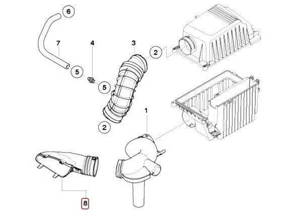 Mini Cooper S Air Box Intake Manifold Duct NEW OEM 13711491745 2002-2008 R52 R53