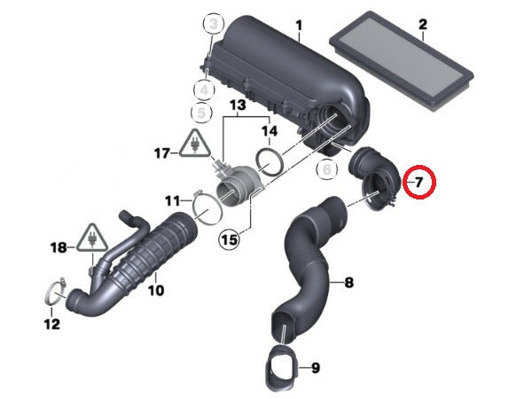 Mini Cooper S JCW Intake Manifold Elbow 13712753082 07-16 R5x R6x CLR56