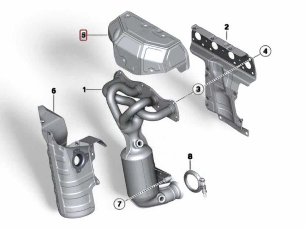 Mini Cooper Exhaust Manifold Heat Shield N12 N16 18407584307 2007-2015 R5x