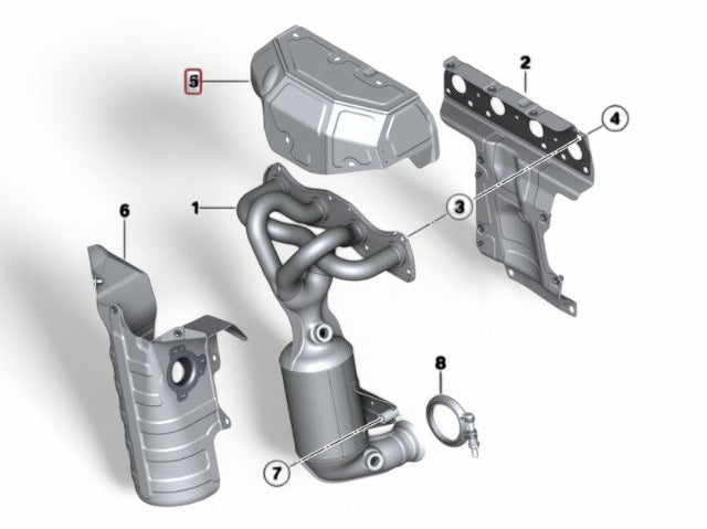 Mini Cooper Exhaust Manifold Heat Shield N12 N16 18407584307 2007-2015 R5x