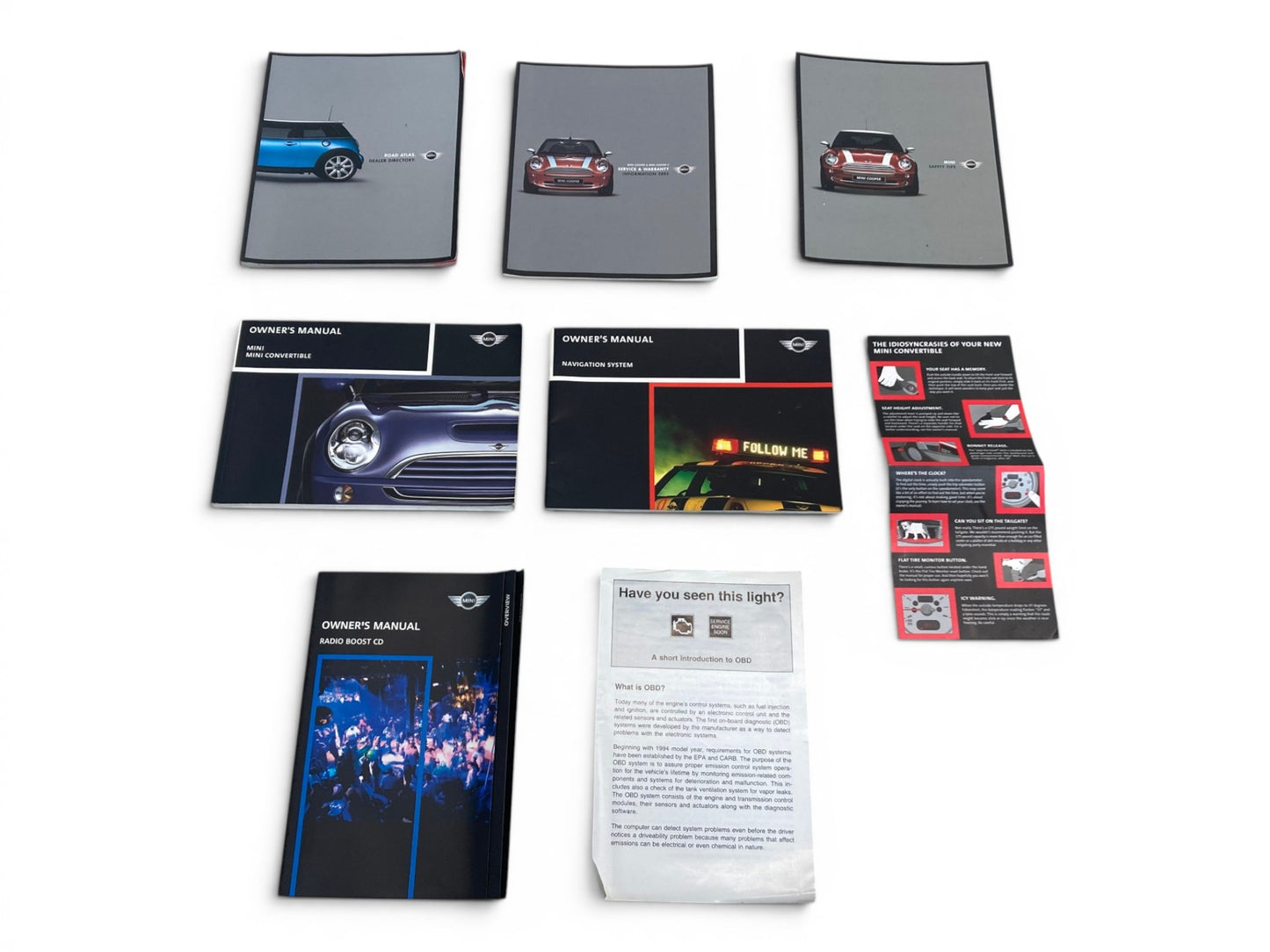 2005 Mini Cooper Owner's Manual/Technical Literature & Case 01410159134 R52 543