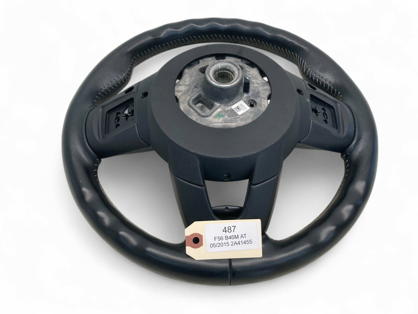 Mini Cooper Steering Wheel Black Leather AT 32306996051 14-22 F5x F60 487