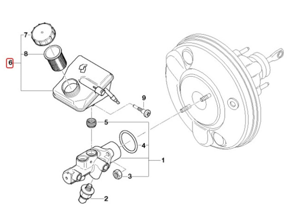 Mini Cooper Brake Master Cylinder Reservoir New OEM 34336756235 02-08 R50 R52 R5