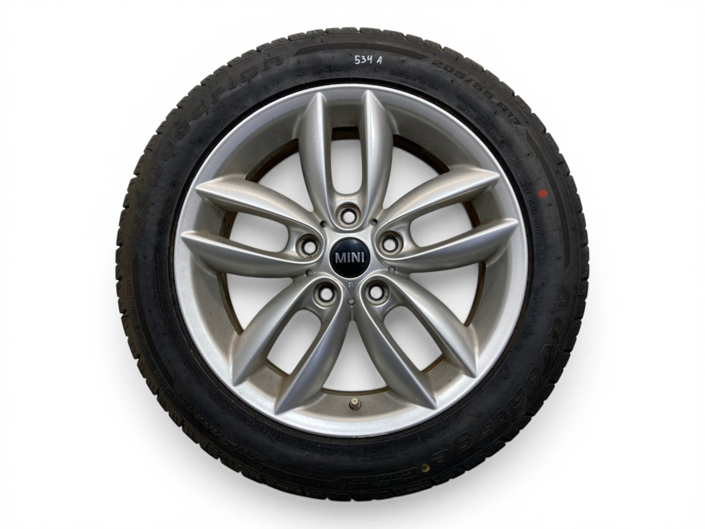 Mini Cooper 17" Silver 5-Star Double Spoke Wheel Set R124 36109803723 11-16 R6x 534