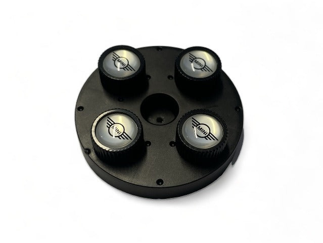 Mini Cooper Emblem Logo Black Valve Stem Caps - Set of 4 NEW OEM 36110429653