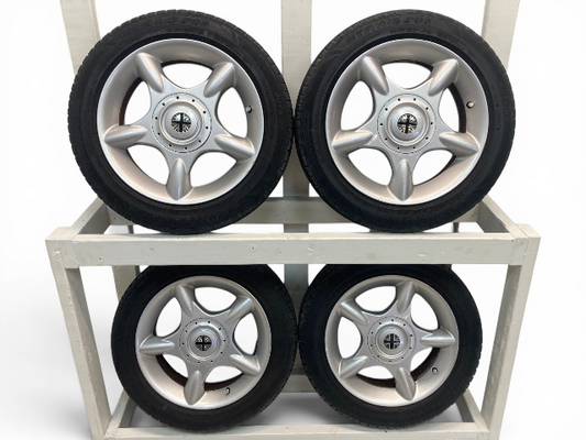 Mini Cooper 16" Silver 5-Spider Spoke Wheel Set R83 36111512348 02-15 R5x 358