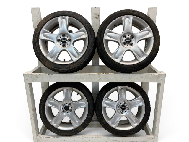 Mini Cooper 17" Silver 5-Star Wheel Set R91 36116763299 2002-2015 R5x 398