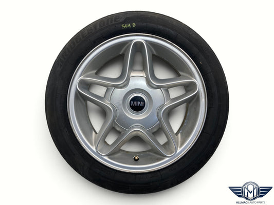 Mini Cooper 16" Silver S-Winder Wheel Single R102 36116768584 2002-2015 R5x 564D