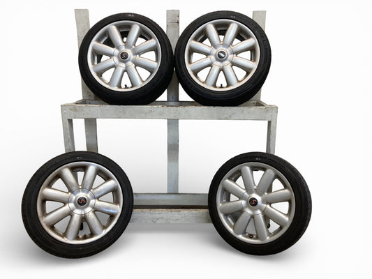Mini Cooper 17" Silver Crown Spoke Wheel Set R104 36116769411 2002-2015 R5x 531
