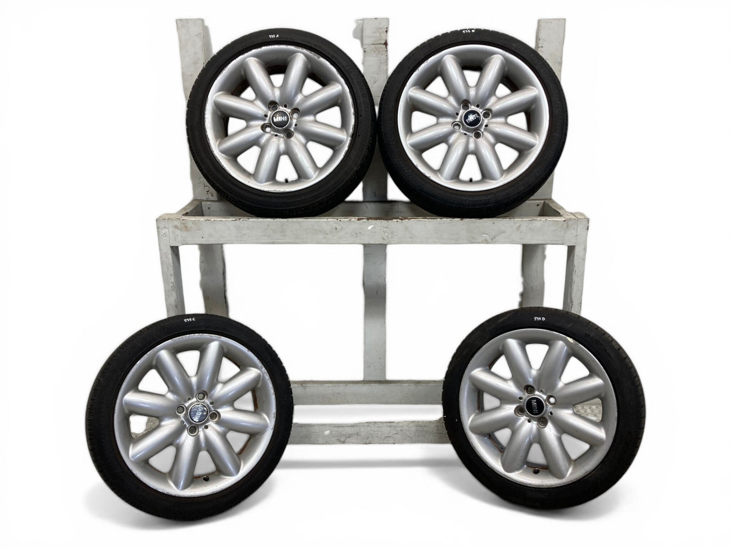 Mini Cooper 17" Silver S Spoke Wheel Set R85 36116773945 2002-2015 R5x 535