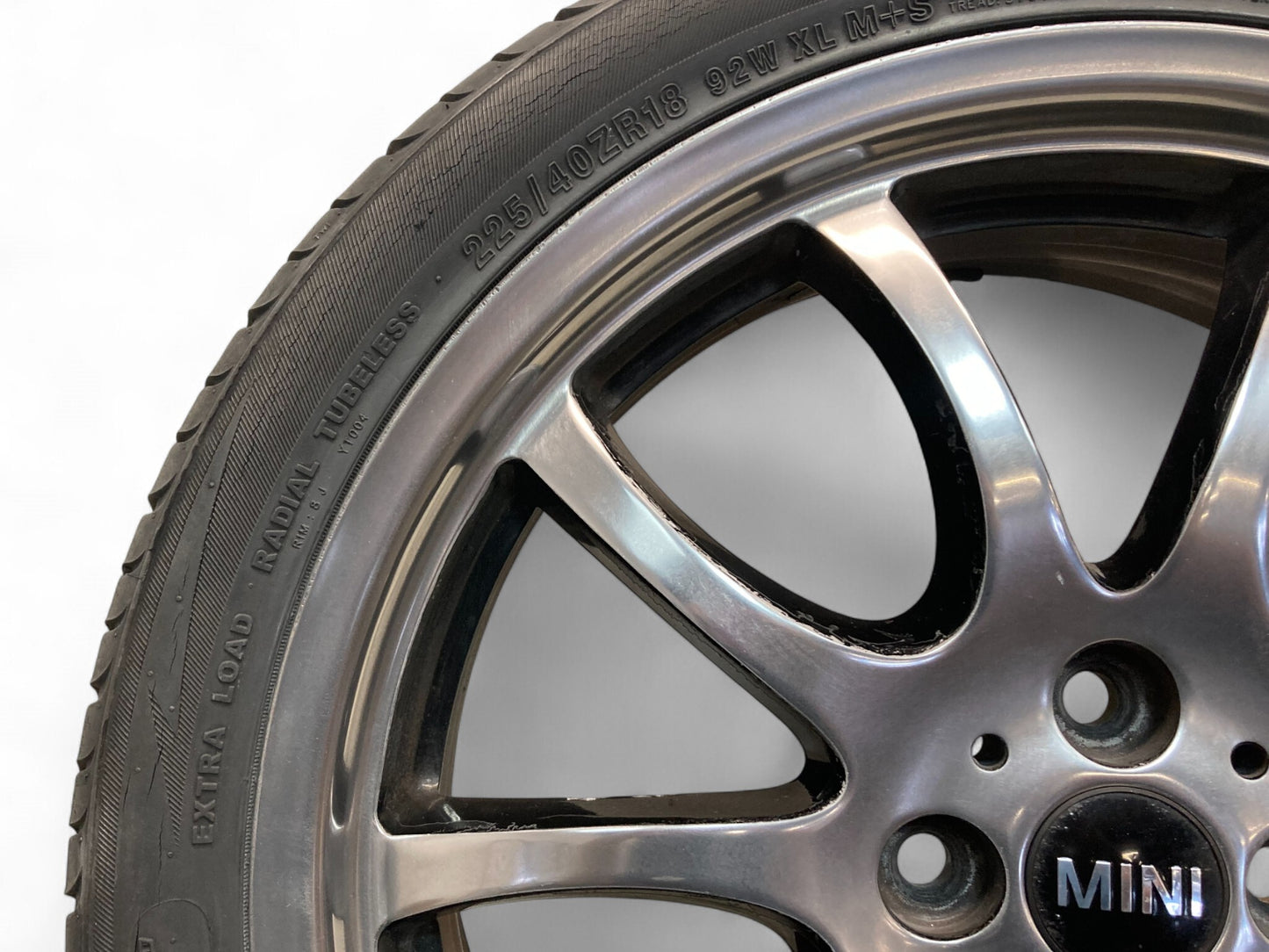 Mini Cooper JCW Refinished 18" Bright Turned Double Spoke Wheels R105 36116777973 02-15 R5x 512