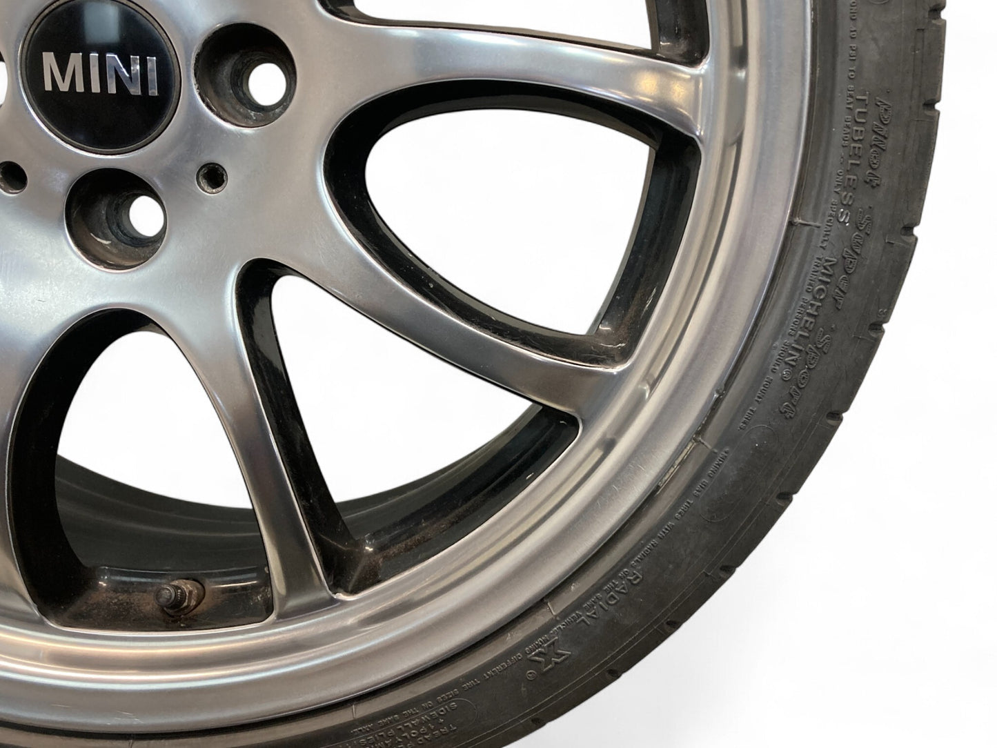 Mini Cooper JCW Refinished 18" Bright Turned Double Spoke Wheels R105 36116777973 02-15 R5x 512