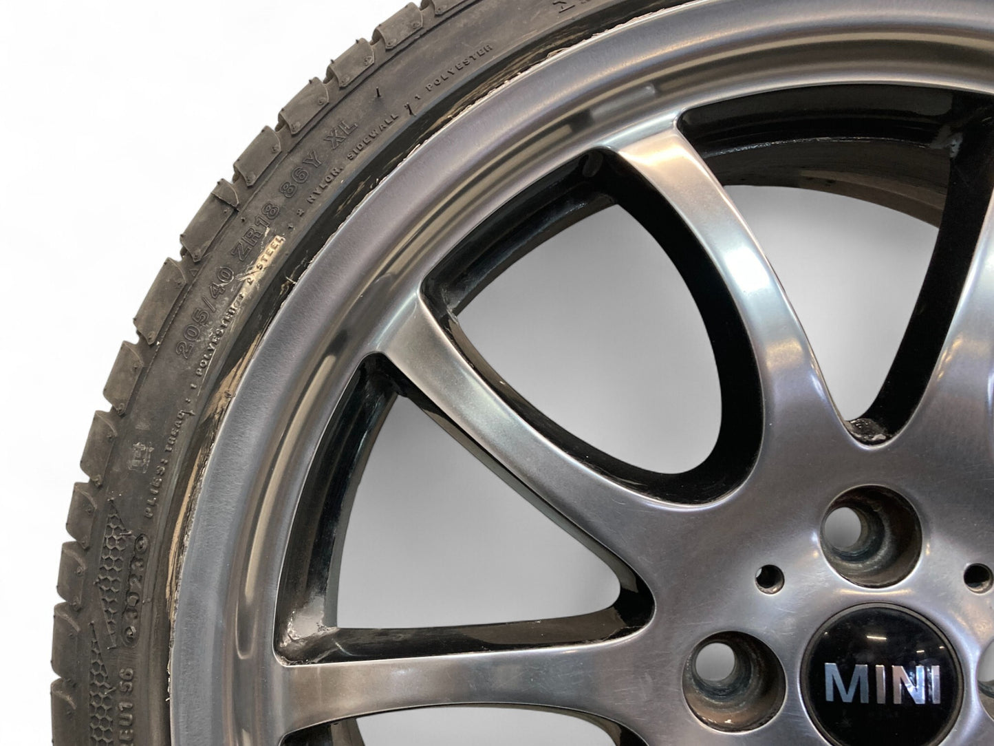 Mini Cooper JCW Refinished 18" Bright Turned Double Spoke Wheels R105 36116777973 02-15 R5x 512