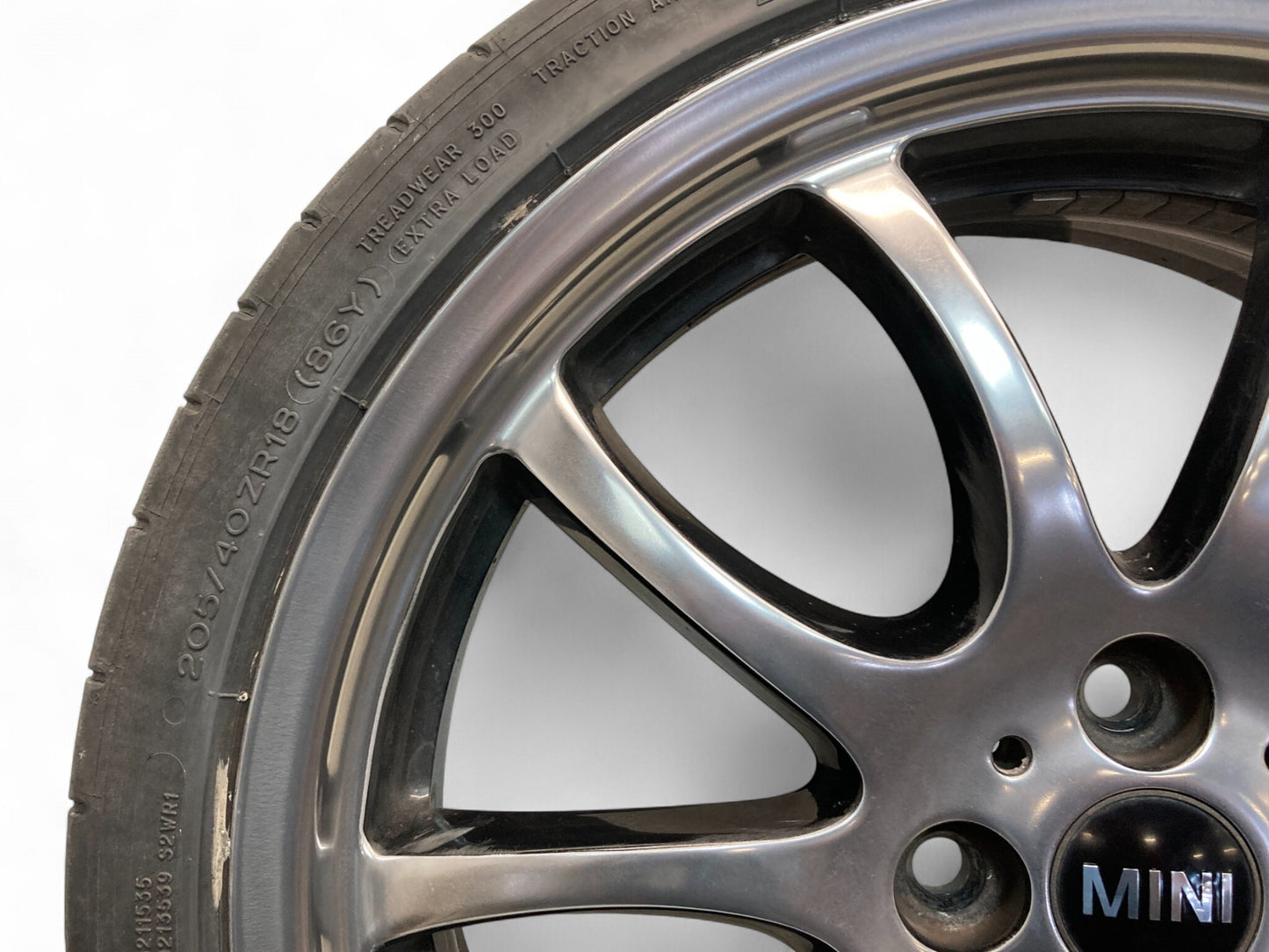 Mini Cooper JCW Refinished 18" Bright Turned Double Spoke Wheels R105 36116777973 02-15 R5x 512