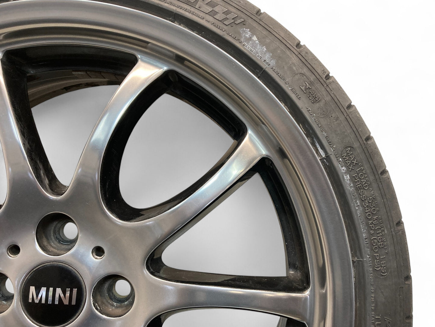 Mini Cooper JCW Refinished 18" Bright Turned Double Spoke Wheels R105 36116777973 02-15 R5x 512