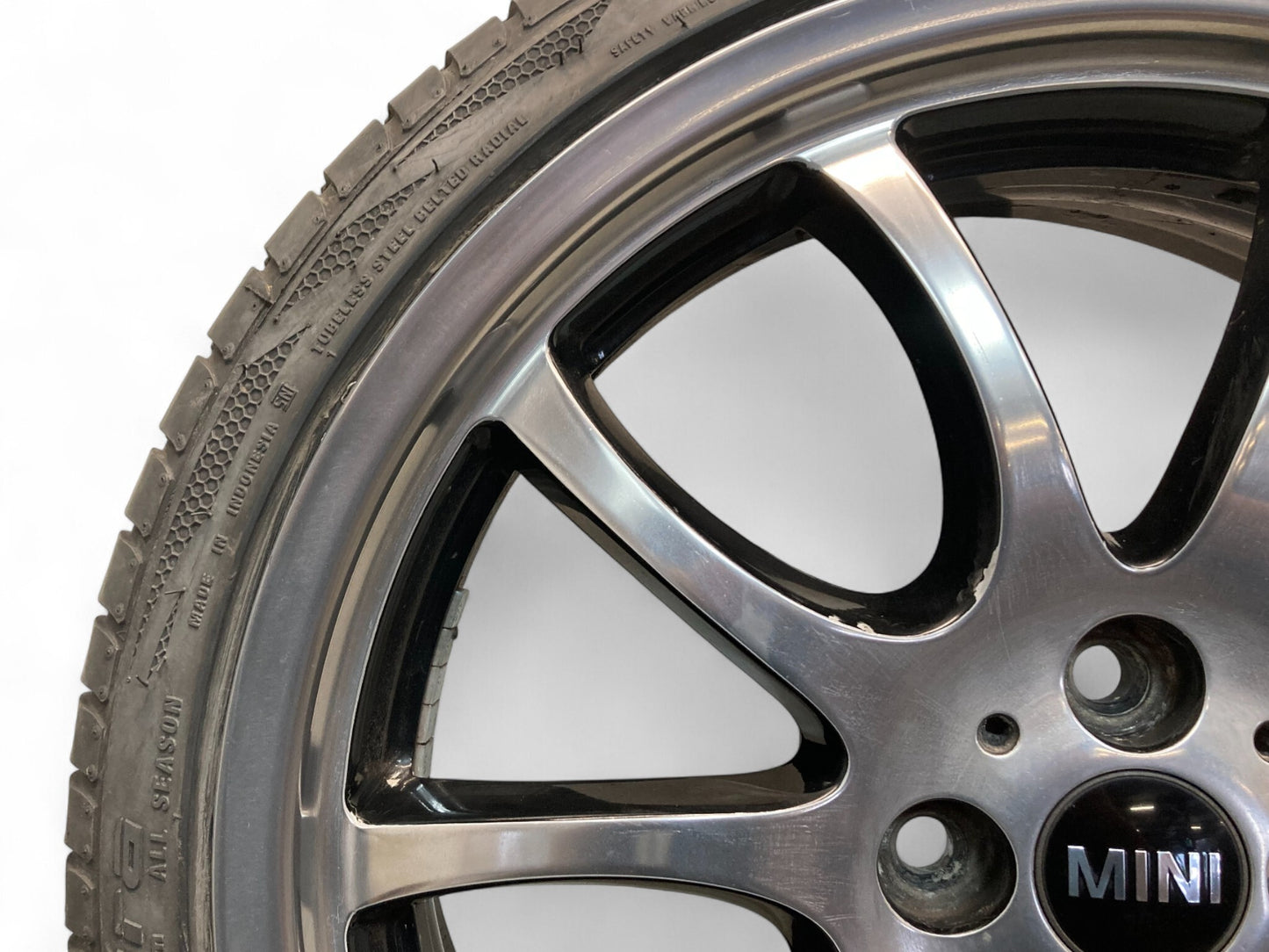 Mini Cooper JCW Refinished 18" Bright Turned Double Spoke Wheels R105 36116777973 02-15 R5x 512