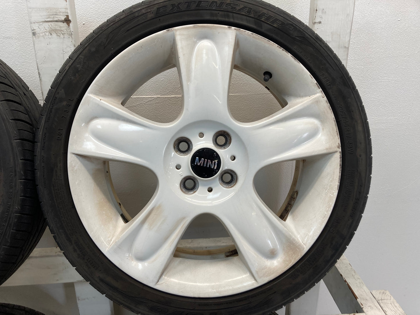 Mini Cooper White 5-Star Spoke Wheels R91 36116784099 02-15 R5x 423