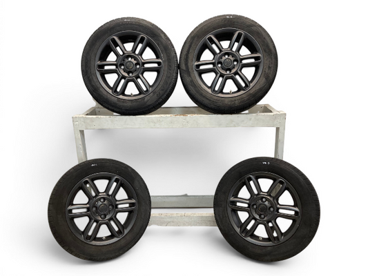 Mini Cooper 16" Black 6-Star Twin Spoke Wheel Set R119 36116793404 2002-2015 R5x 441