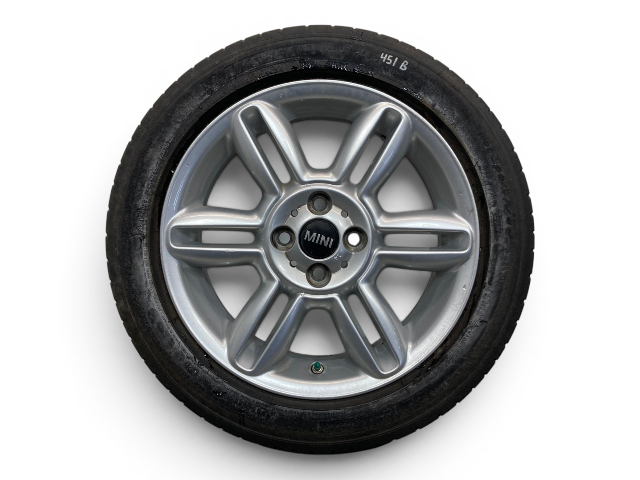 Mini Cooper 16" Silver 6-Star Twin Spoke Wheel R119 36116791940 02-15 R5x 451B
