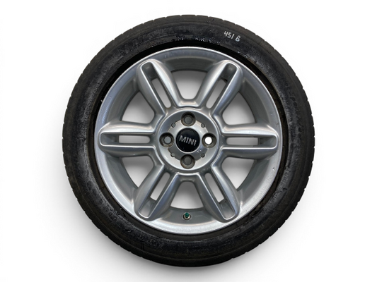 Mini Cooper 16" Silver 6-Star Twin Spoke Wheel R119 36116791940 02-15 R5x 451B