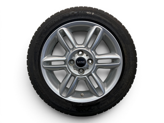 Mini Cooper 16" Silver 6-Star Twin Spoke Wheel R119 36116791940 02-15 R5x 451D