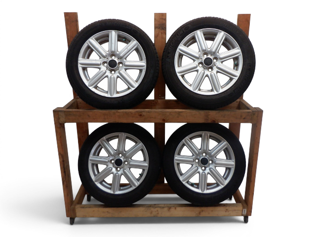 Mini Cooper 16" Silver Rib Spoke Wheel Set R115 36116791941 2002-2015 R5x 309