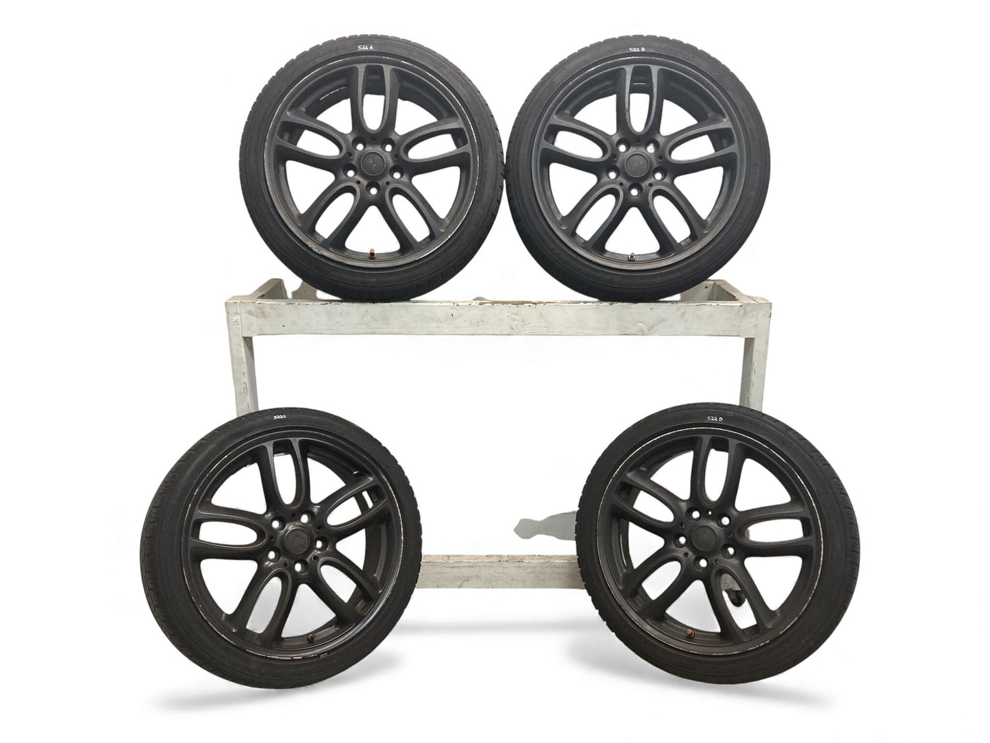 Mini Cooper Wheels 5-Star Double Spoke Matte Black R129 19x7.5 36116796992 11-16 R60 R61 522