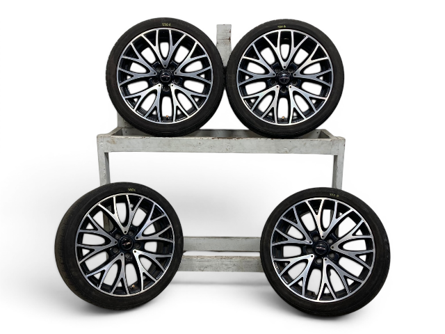 Mini Cooper 19" Gloss Black Cross Spoke Wheel Set R134 36116854451 11-16 R6x 550