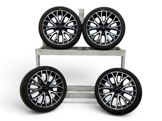 Mini Cooper 19" Gloss Black Cross Spoke Wheel Set R134 36116854451 11-16 R6x 550