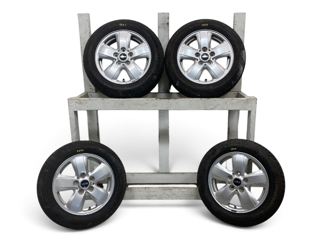 Mini Cooper 15" Silver Heli-Spoke Wheel Set 492 36116855101 14-24 F55 F56 F57 554