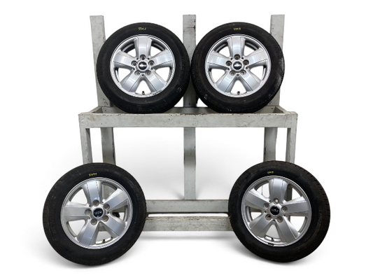 Mini Cooper 15" Silver Heli-Spoke Wheel Set 492 36116855101 14-24 F55 F56 F57 554