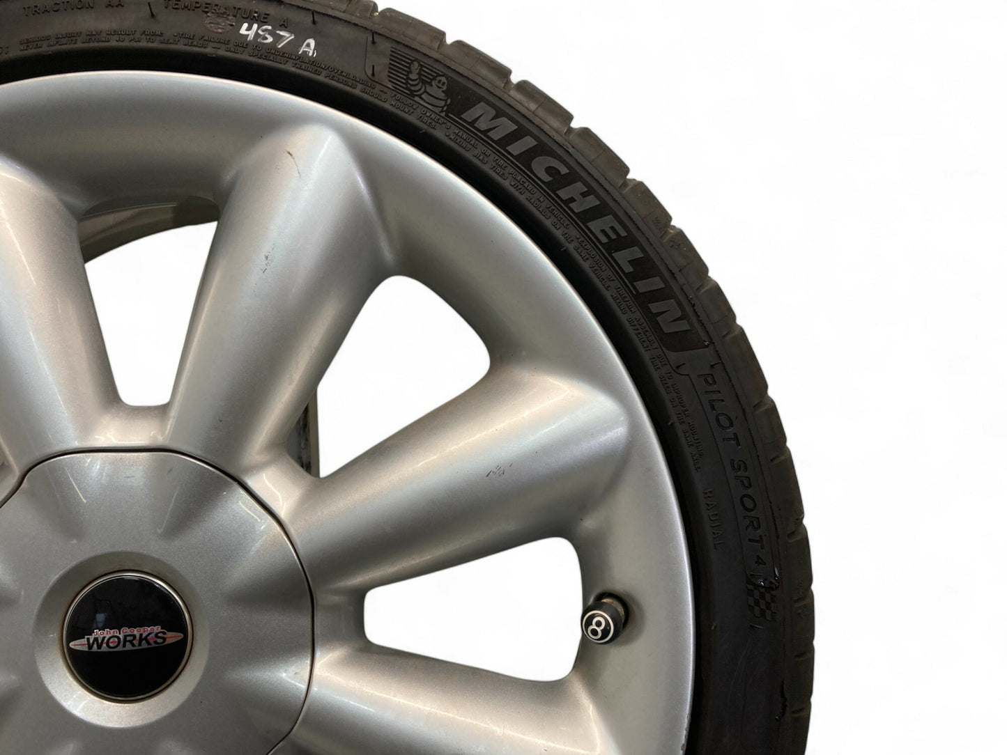 Mini Cooper 8 Spoke Cone Wheel 507 Wheel Silver 36116855116 F55 F56 F57 487a