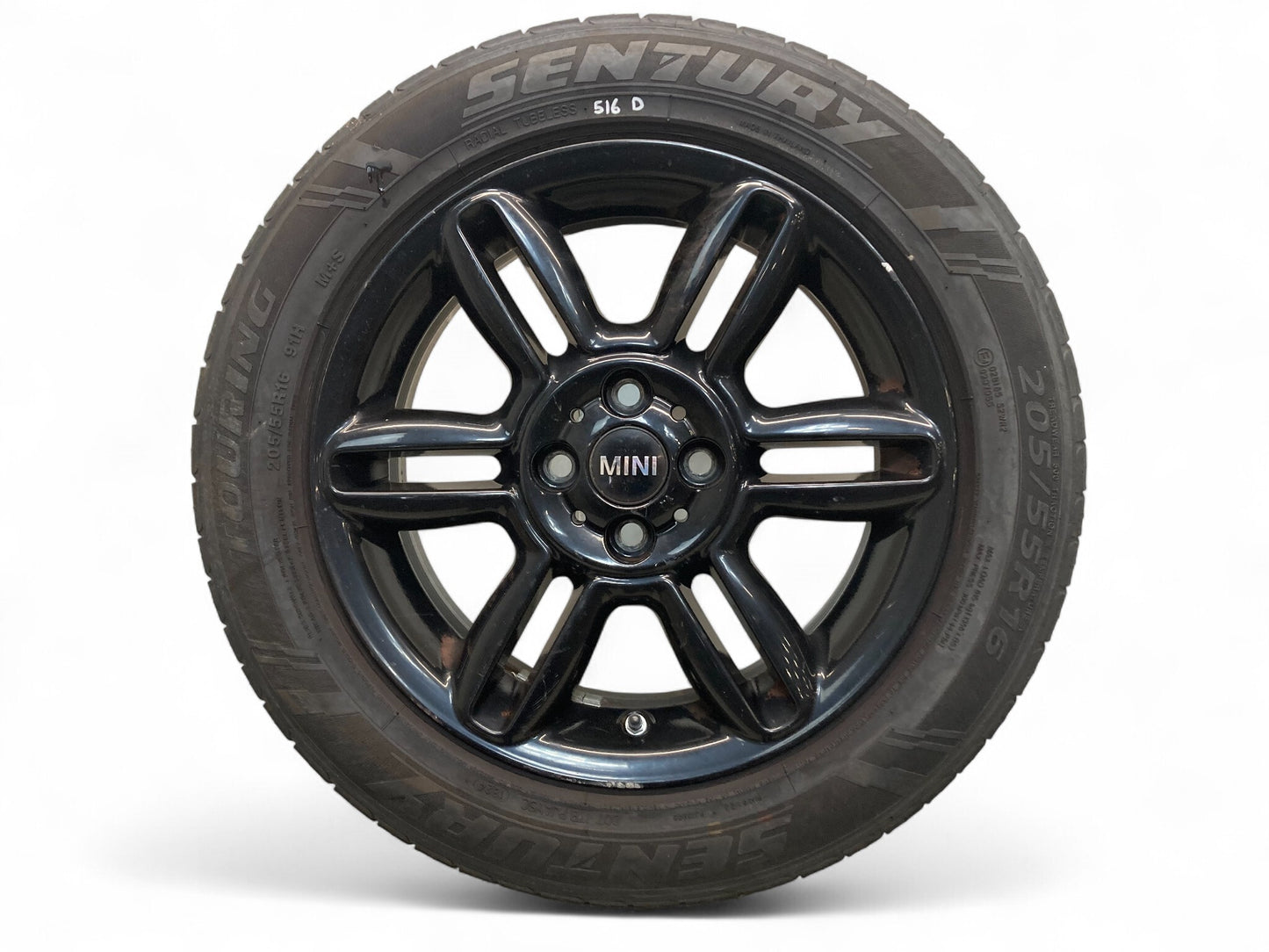Mini Cooper 16" Black 6 Star Twin Spoke Wheels R119 36116856969 02-15 R5x 516