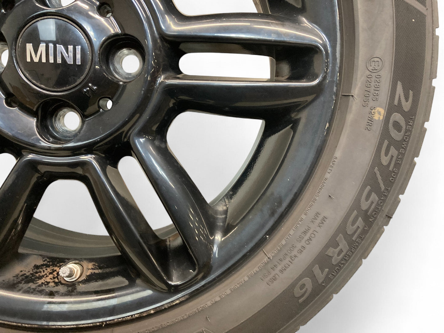 Mini Cooper 16" Black 6 Star Twin Spoke Wheels R119 36116856969 02-15 R5x 516