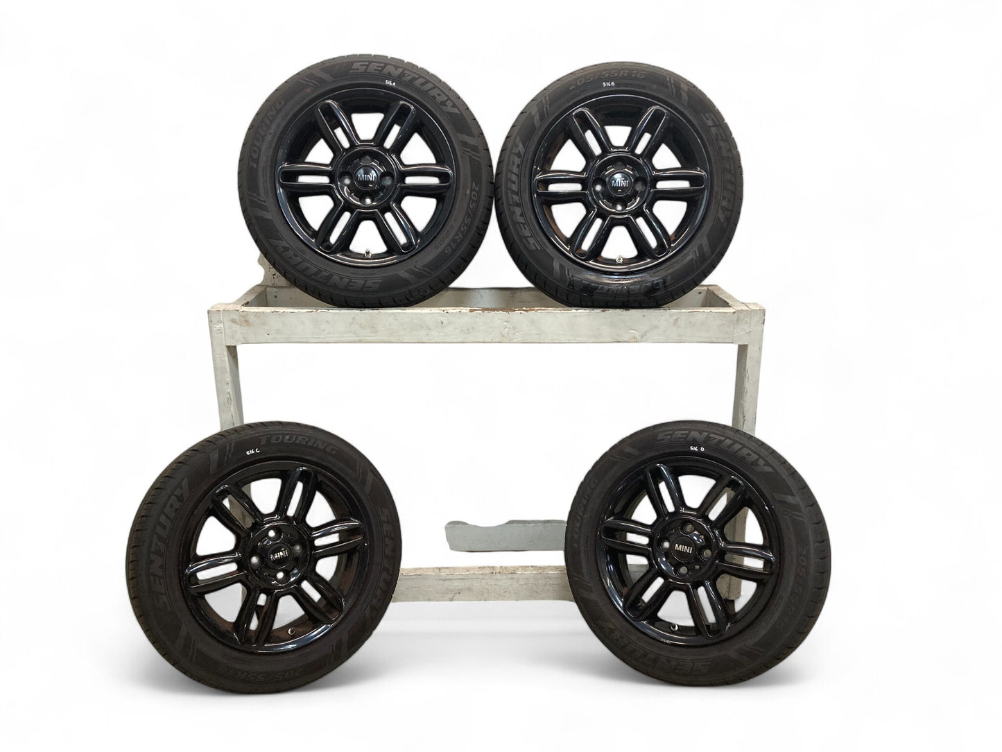 Mini Cooper 16" Black 6 Star Twin Spoke Wheels R119 36116856969 02-15 R5x 516