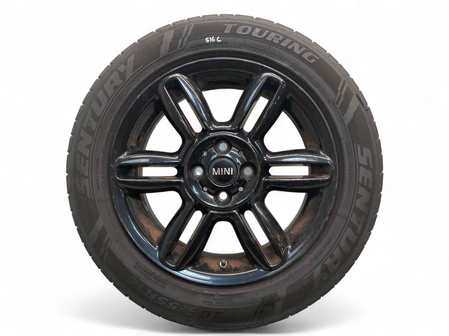 Mini Cooper 16" Black 6 Star Twin Spoke Wheels R119 36116856969 02-15 R5x 516