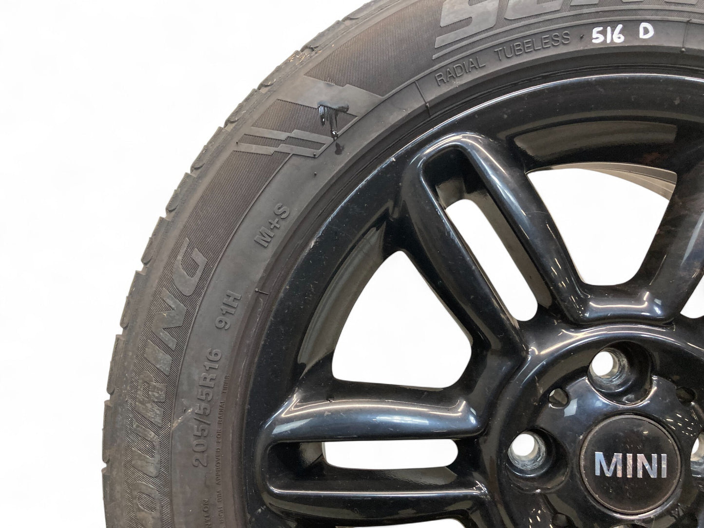 Mini Cooper 16" Black 6 Star Twin Spoke Wheels R119 36116856969 02-15 R5x 516