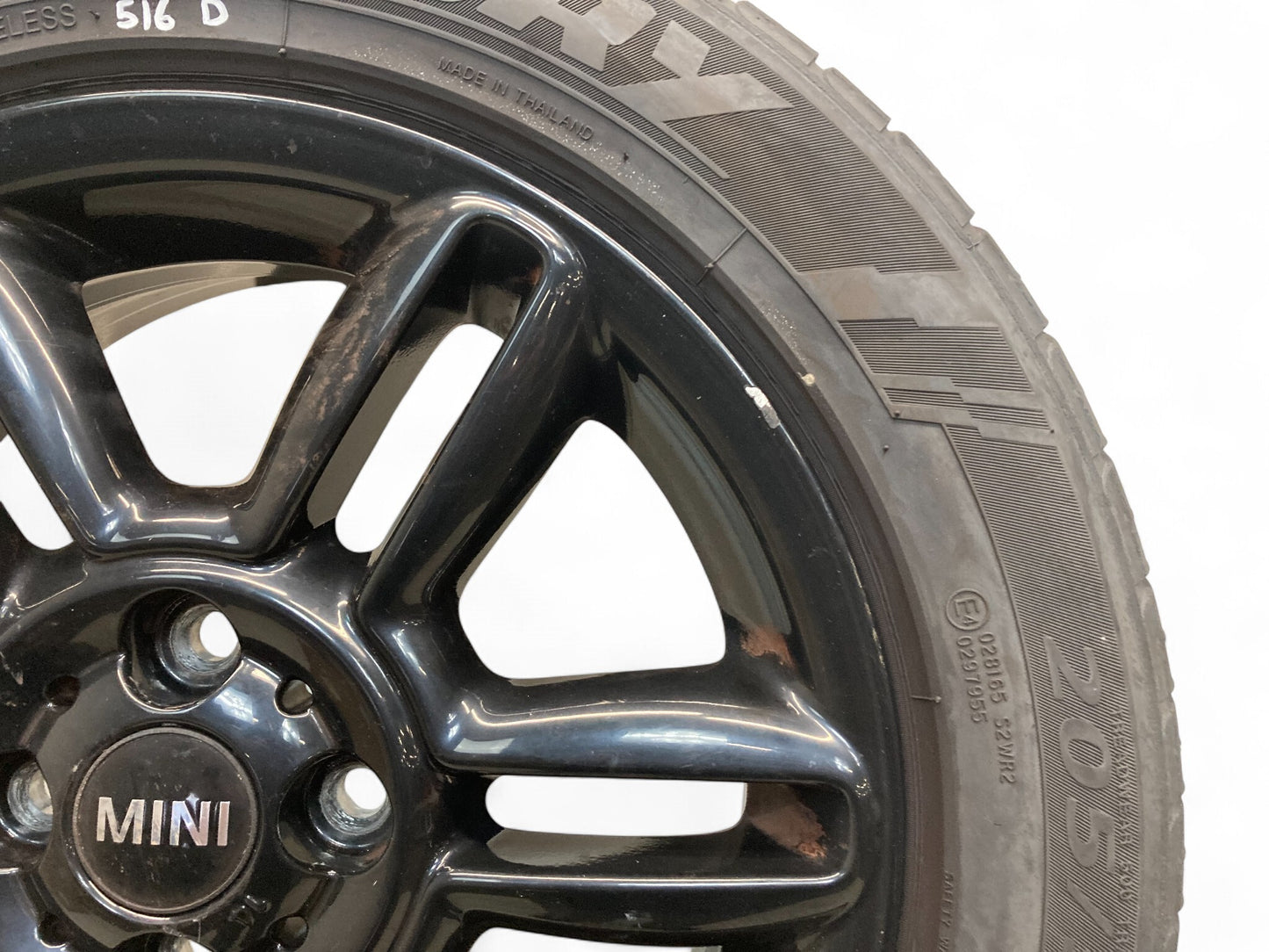 Mini Cooper 16" Black 6 Star Twin Spoke Wheels R119 36116856969 02-15 R5x 516