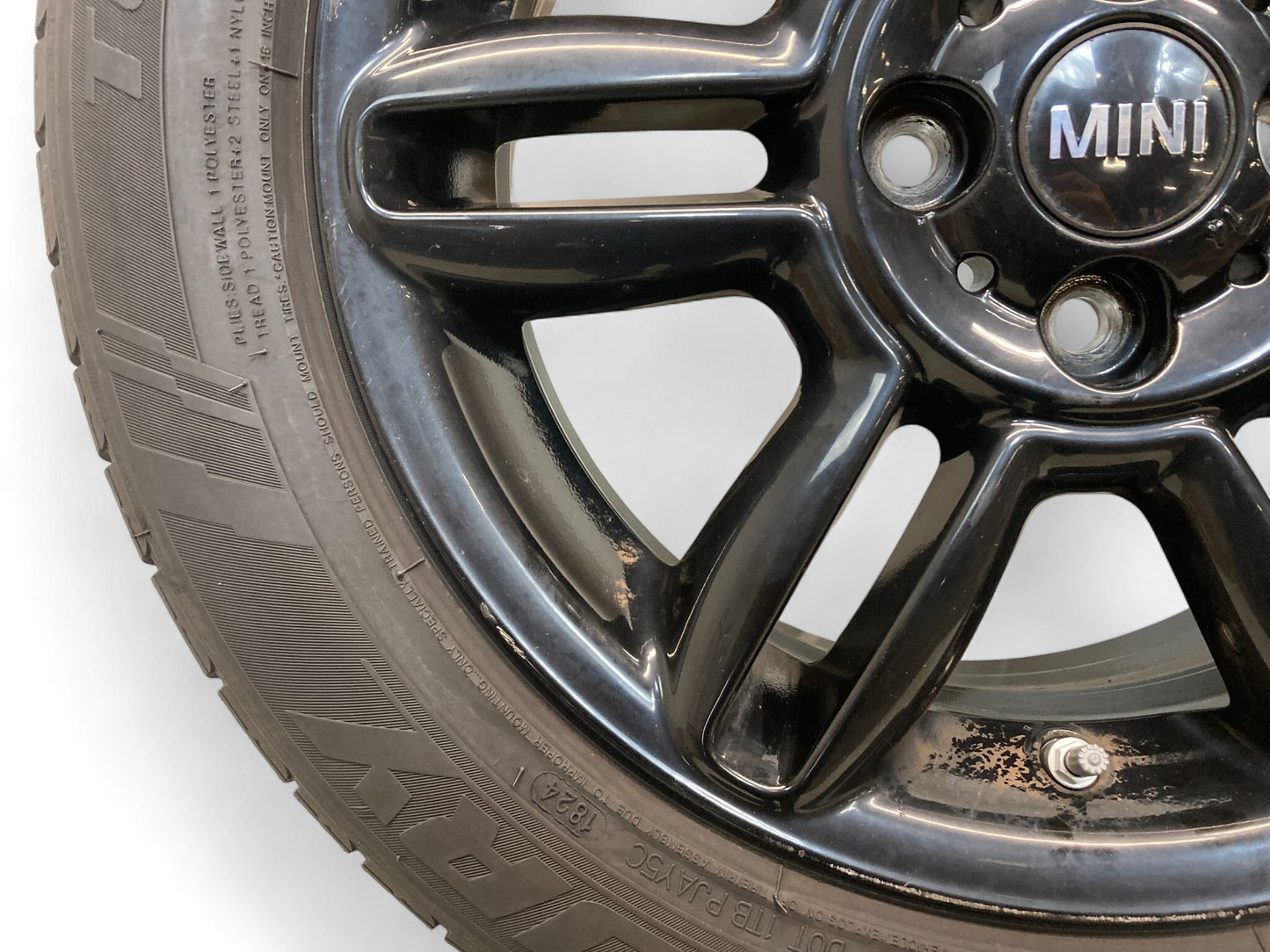Mini Cooper 16" Black 6 Star Twin Spoke Wheels R119 36116856969 02-15 R5x 516