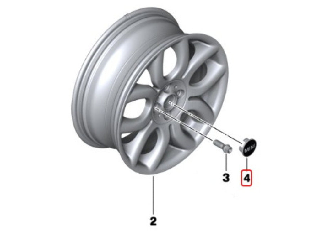 MINI Cooper Wheel Center Cap and Emblem Set NEW OEM 36131171069 R5x R6x