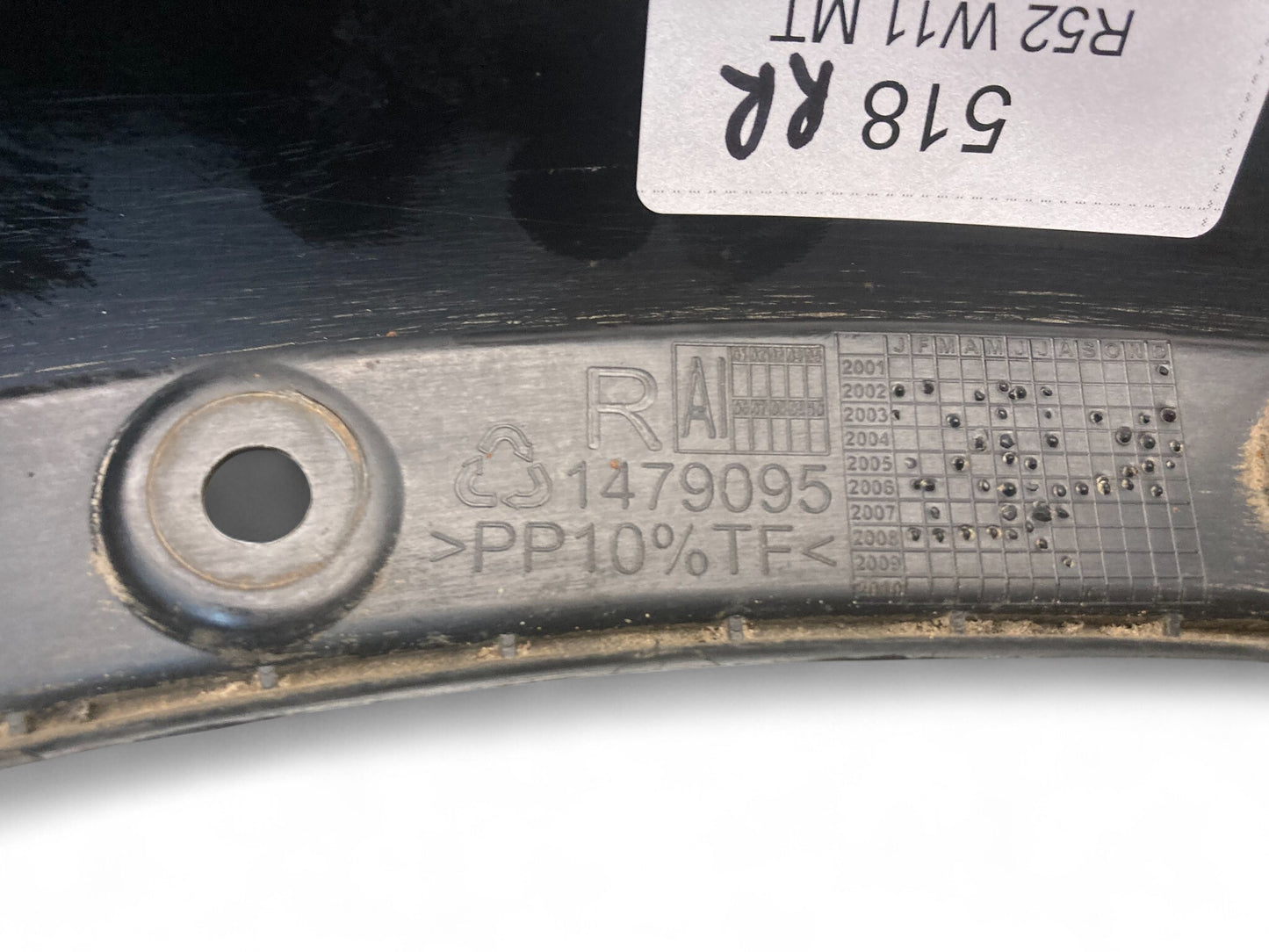 Mini Cooper S Right Rear Bumper Spoiler Trim 51121479095 02-08 R52 R53 518