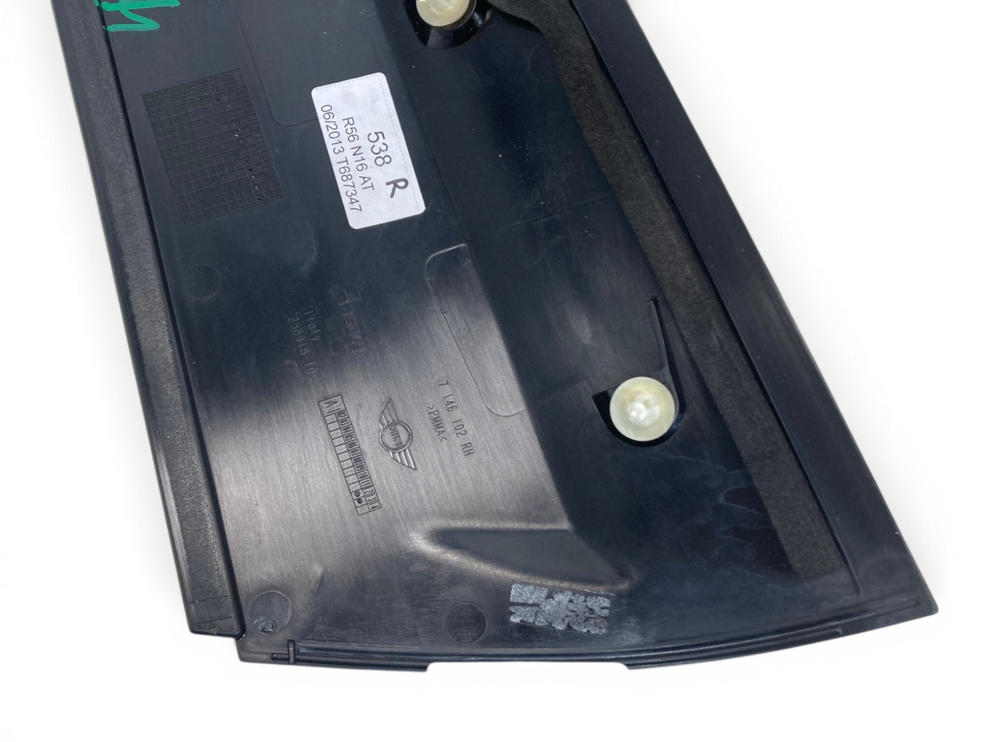 Mini Cooper Hatchback Right Rear C Column Cover Trim 51137146102 07-13 R56 538