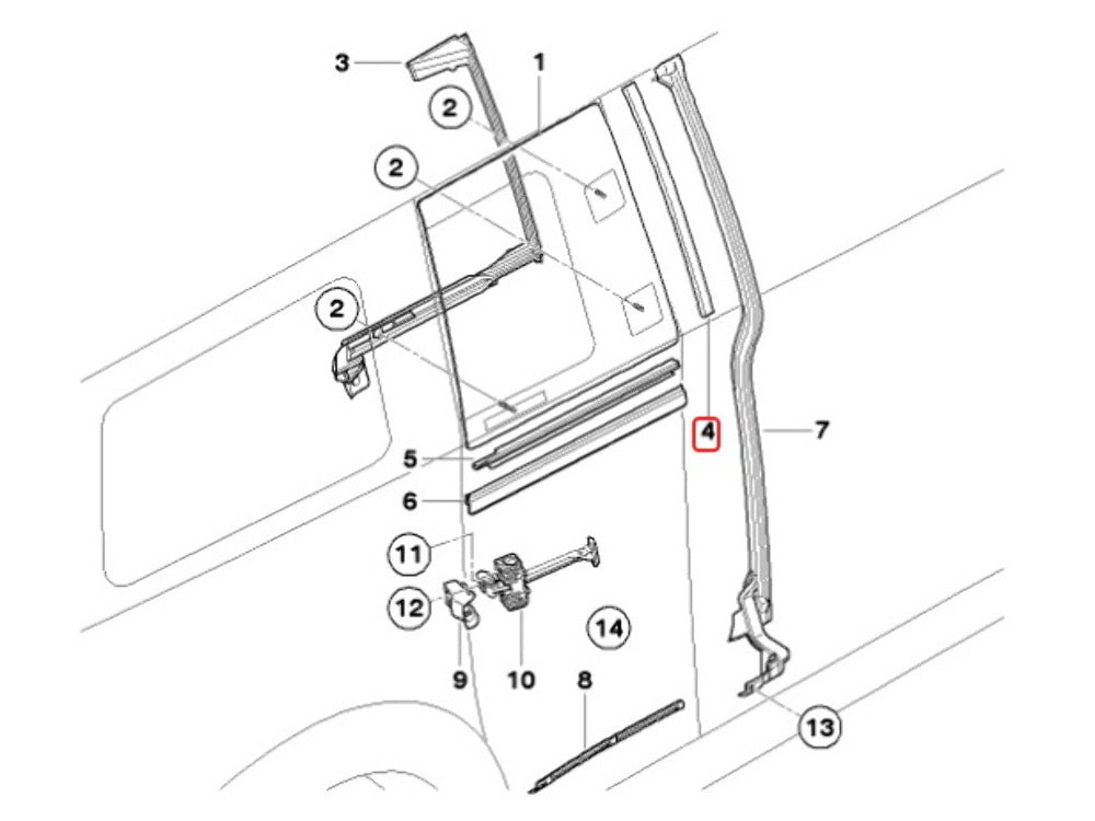 Mini Cooper Clubman B1 Pillar Right Door Trim Cover NEW OEM 51137167236 08-14 R55