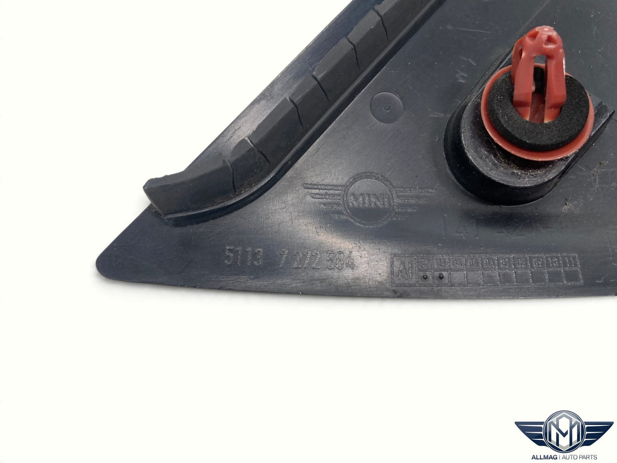 Mini Cooper Right A Column Cover Windshield Post Trim 51137272584 07-15 R55 R56 R57 563